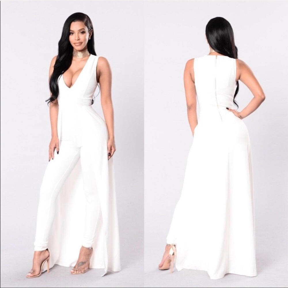 white jumpsuit romper